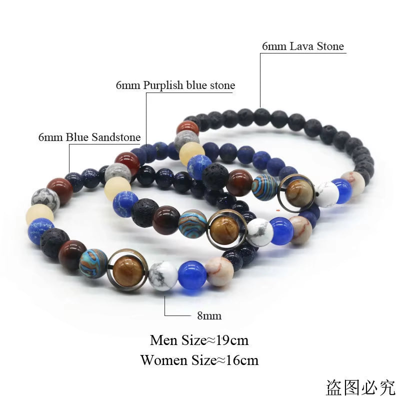Solar System Bracelets Women Male Bracelets for Man Eight Planets Bracelets Man Best Friends Gift for Him Gift Male Bracelets