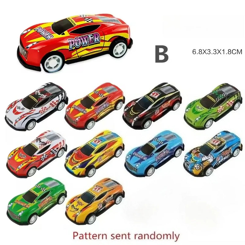 10Pcs Mini Alloy Car Model Toy Diecast Iron Sheet Police Cars for Boys Sliding Inertia Vehicle Kids Birthday Christmas Toys Gift