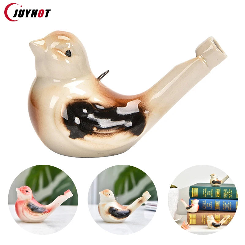 Coloured Drawing Water Bird Whistle Funny Musical Instrument Kids Bathtime Toys Girls Boys Early Learning Educational Toy