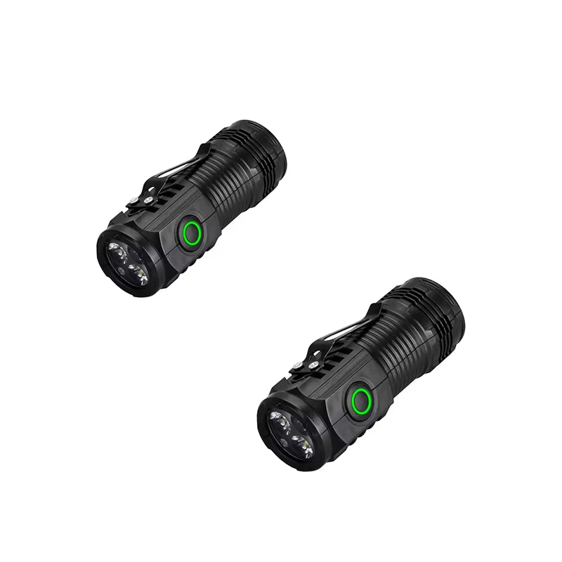 Rechargeable Outdoor Flashlight Portable Strong Light Waterproof Torch for Camping Walking Portable EDC Lighting Lamp