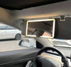 Portable USB Rechargeable LED Makeup Mirror Fashion Car Visor with Magnify and Three Color Lights Touch Switch Sun-Shading