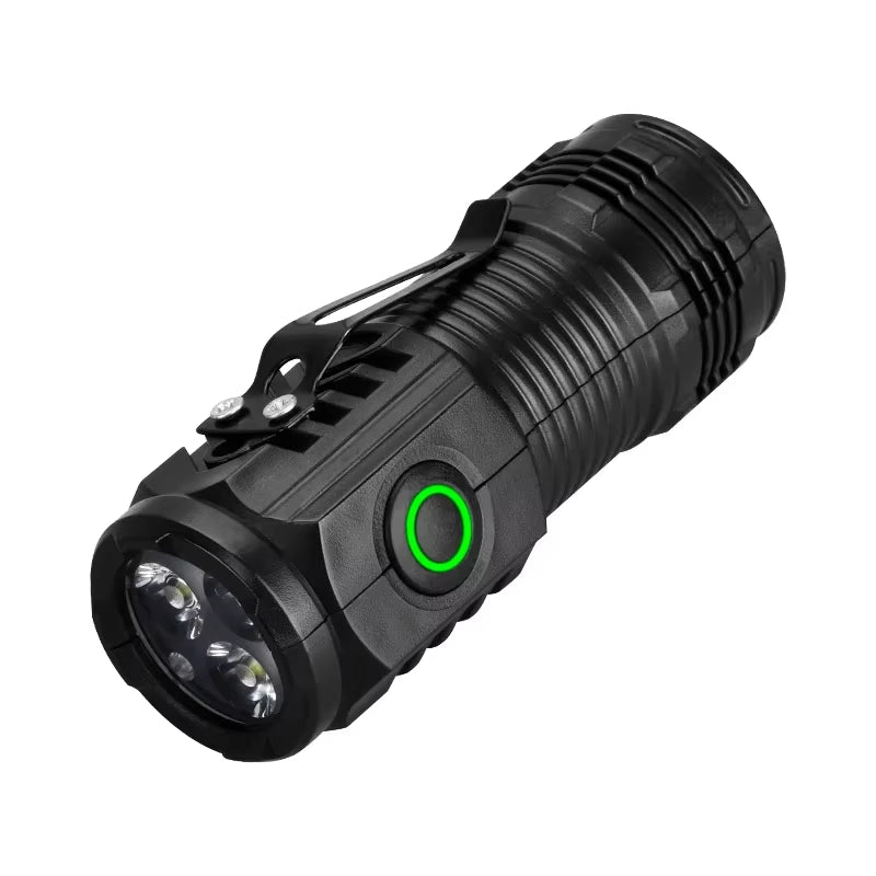 Rechargeable Outdoor Flashlight Portable Strong Light Waterproof Torch for Camping Walking Portable EDC Lighting Lamp