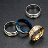 ERLUER Euramerican Rings for Men Women Jesus Cross Stainless Steel Luminou Glow in Dark Fluorescent Band Ring Wholesale Jewelry