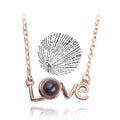 Projection Necklace 100 Languages I Love You Pendant Necklaces for Lover Girlfriend 2026 Creative Couple Romantic Jewelry Gifts