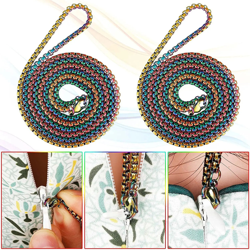 New Women Auxiliary Tool for Dresses Pulls Clothes Back Helper Chain Extender Long Handle Kpop Assistant Zipper Evening DIY
