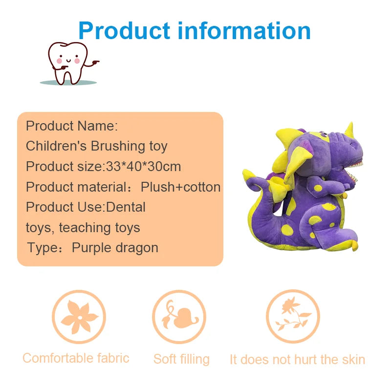 Large Dental Plush Toys With Teeth Model Toothbrush Cute Soft Doll Animals Plush Toys  Child Dentist Gifts Dentistry Accessories