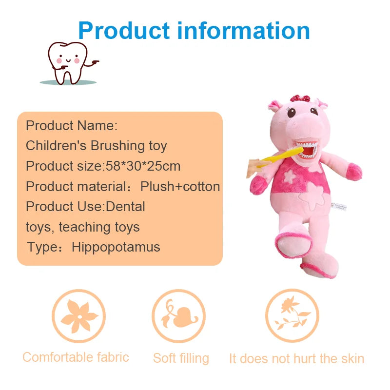 Large Dental Plush Toys With Teeth Model Toothbrush Cute Soft Doll Animals Plush Toys  Child Dentist Gifts Dentistry Accessories