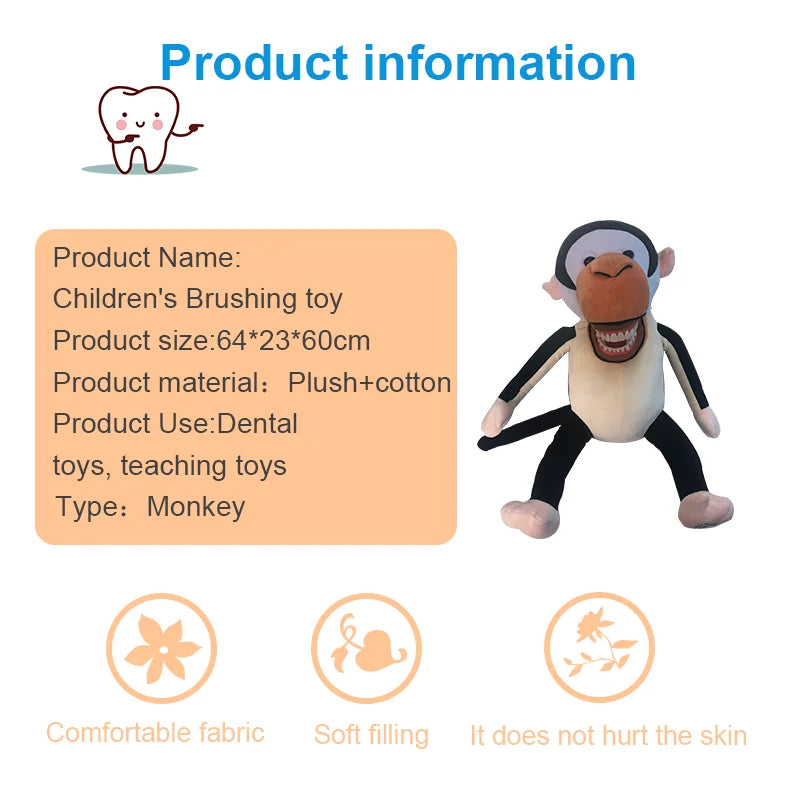 Large Dental Plush Toys With Teeth Model Toothbrush Cute Soft Doll Animals Plush Toys  Child Dentist Gifts Dentistry Accessories