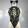 Black Lace Cat-Ear Lingerie Set