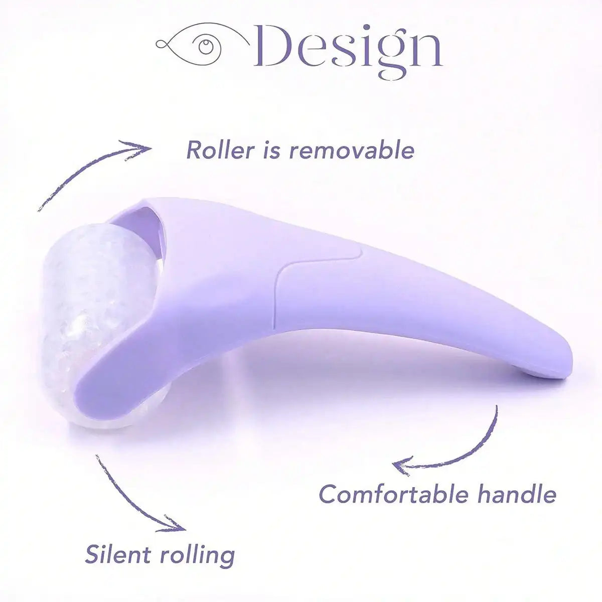 1 Ice Roller Massage Device - Facial Ice Head Roller - Beauty Ice Pack Beauty Tool