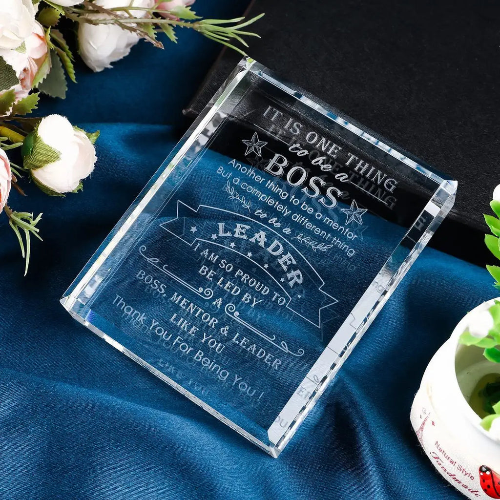 Office decoration for men and women - Thank you, boss, lady. Farewell gift for retirement, Christmas, birthday gift