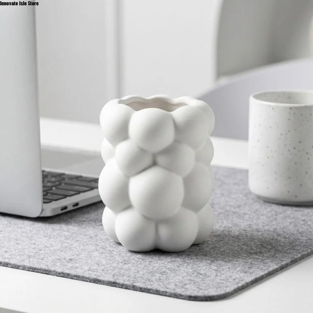 3D Printed Desk Storage Box Cloud-shaped Nordic Style Pencil Holder Ornaments Decoration Makeup Brush Storage Office Desktop
