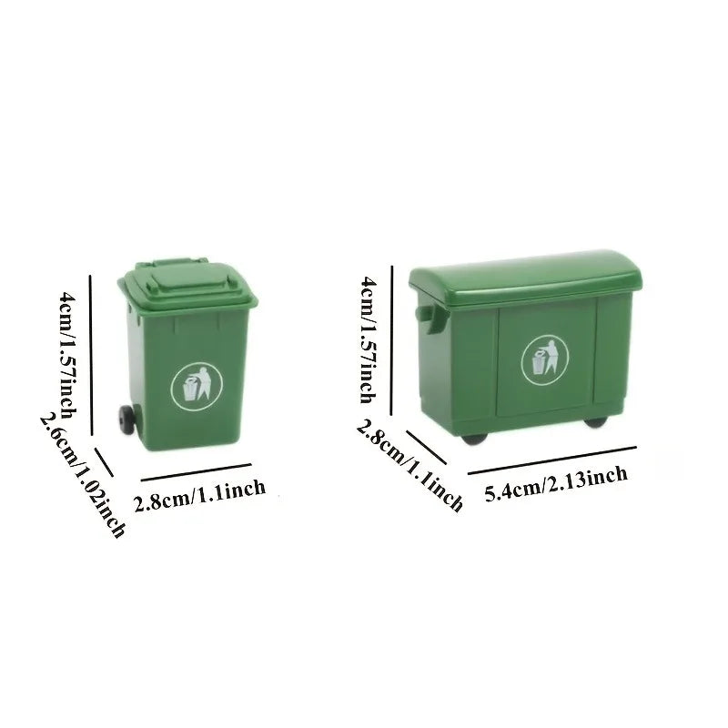 2 mini Green desktop Storage Buckets, Small Object Organizer, Office Storage Basket, Paper Clips and Small Desk Accessories