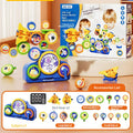 Kids Electric Gears Building Toy Set 3D Rotate Gears Assembly Model STEM Construction Toy Set Kids Educational Toys Xmas Gifts