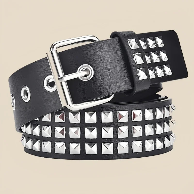 Trend Rivet Belt Heavy Metal Belt Men Women Punk Nightclub Rock Style Belt Jeans Belt Y2K Belt Fashion Decoration Women' Belt