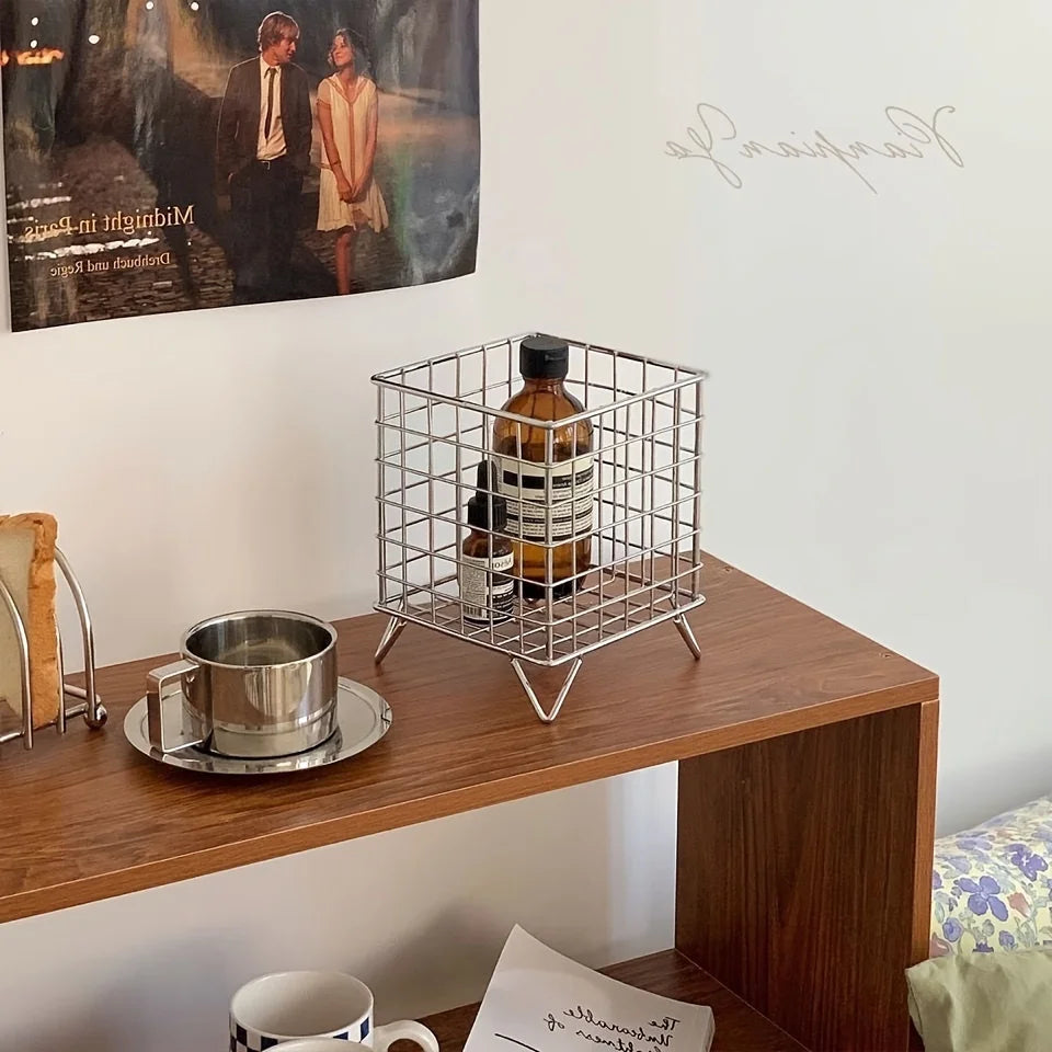 1pc Office Desk Storage Basket - Multi-functional Storage Basket, Shelf Basket