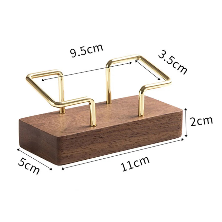Wood Business Card Holder For Desk Wooden Business Memo Counter Accessories Tabletop Shelf For School Office Desktop Supplies