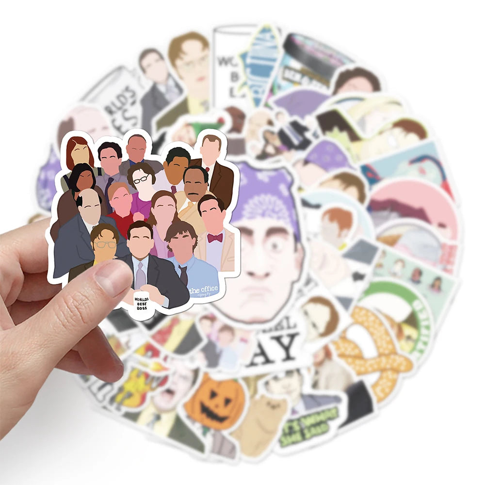 10/30/50pcs Funny TV Series The Office Stickers Comedy Cartoon Decals Decoration DIY Phone Water Bottle Notebook Sticker Packing