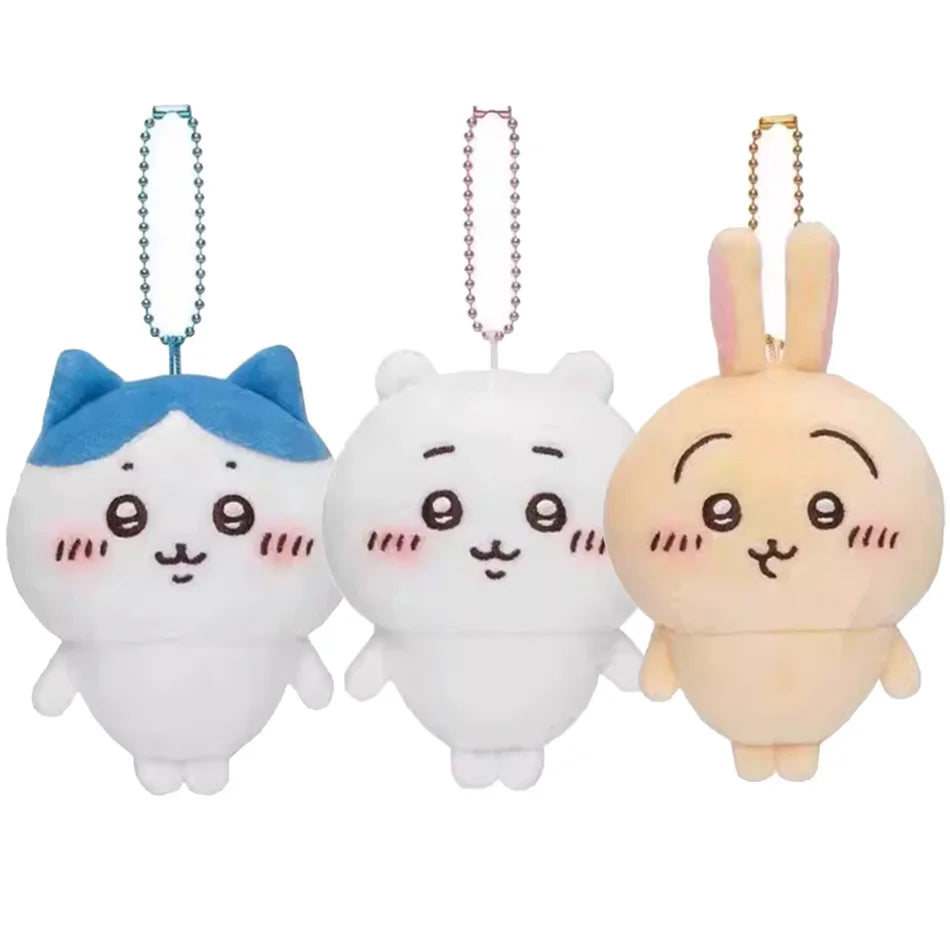 Chiikawa Anime 10cm Plush Doll Kawaii Usachi Keychain Hachiware Stuffed Pendent Cute Backpack Ornament Toy Gift