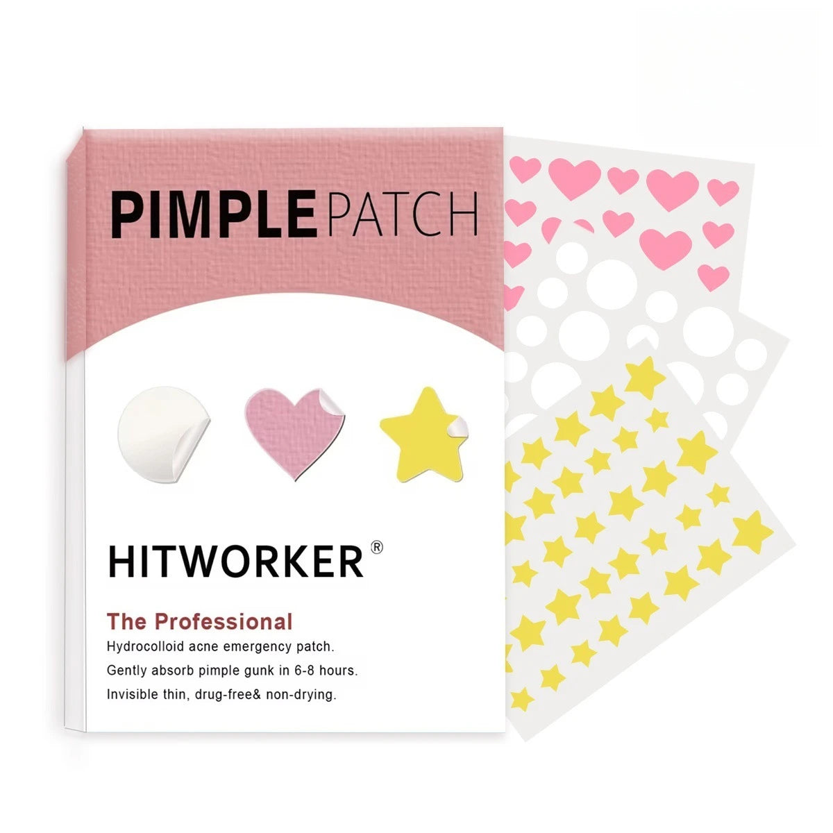 432 Colorful PE Pimple Patches Cute Star Shaped Pimple Cover Sticker Invisible Pimple Cover Removal Pimple Patch