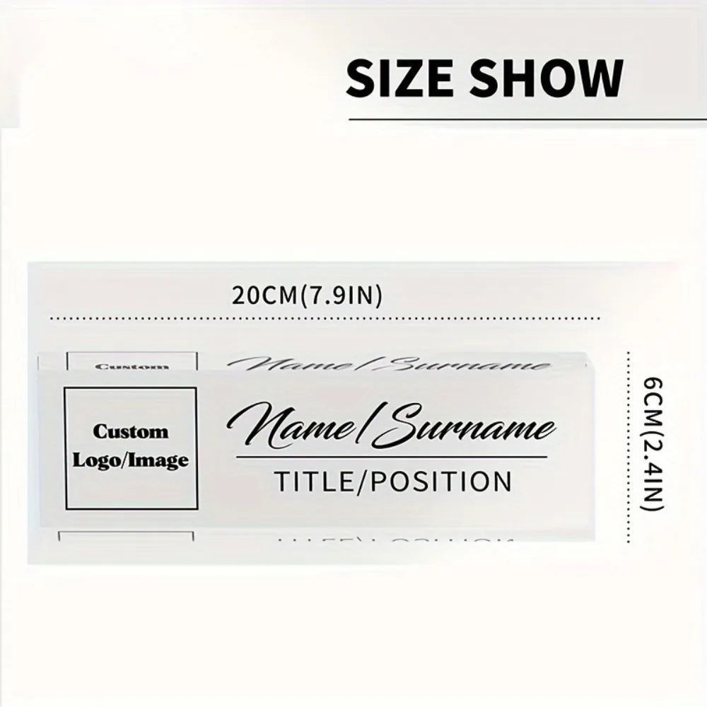 Custom Text/Logo Office Desk Decor, Ideal Gift for Coworkers, Nurses & Teachers, Employee Appreciation & Office Accessories