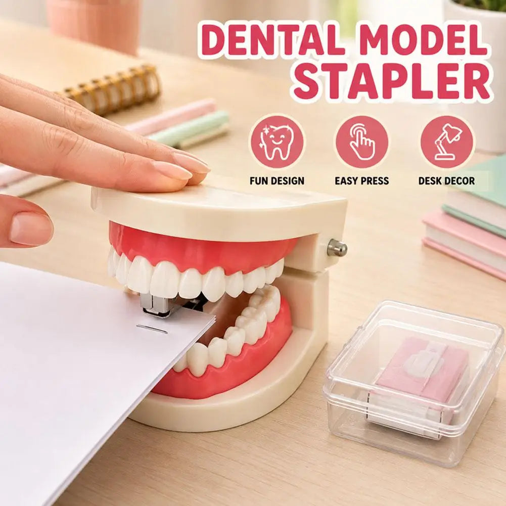 Creative Tooth Stapler Prank False Teeth Stapler Student Stationery Abstract Prank Tools Simple Personalized Gadgets