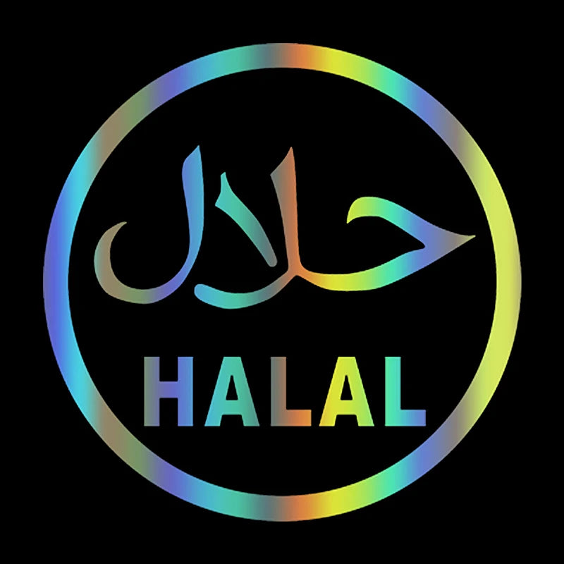 S62581# Halal Religion Text Car Sticker Waterproof Auto Decors for Bumper Rear Window