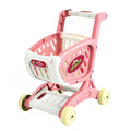 Kids Mini Shopping Cart Toy Pretend Play Kitchen Groceries Handcart Storage Basket Trolley Toy Gift for Toddler Boys Girls