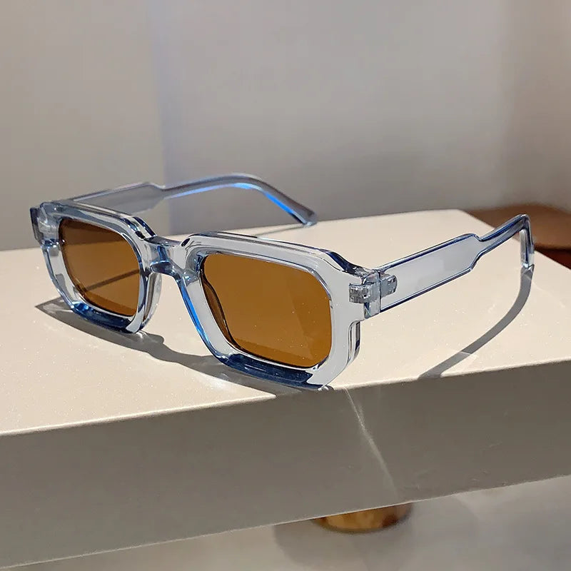 Men Women Vintage Sunglasses Rectangle pc Frame Sunglasses Fashion Retro Sun Glasses Luxury Brand Design Shades Eyewear Goggles