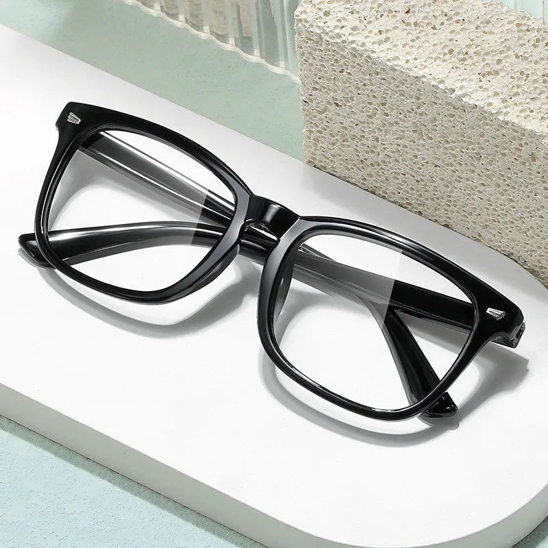 New Trending Blue Light Blocking Men's Glasses Gaming PC Matte Black Anti Ray Eyeglasses Women Transparent Fashion Eyewear