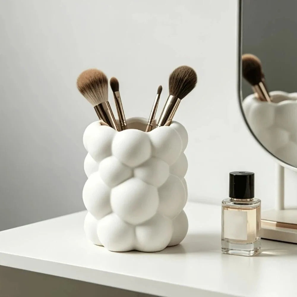 3D Printed Desk Storage Box Cloud-shaped Nordic Style Pencil Holder Ornaments Decoration Makeup Brush Storage Office Desktop