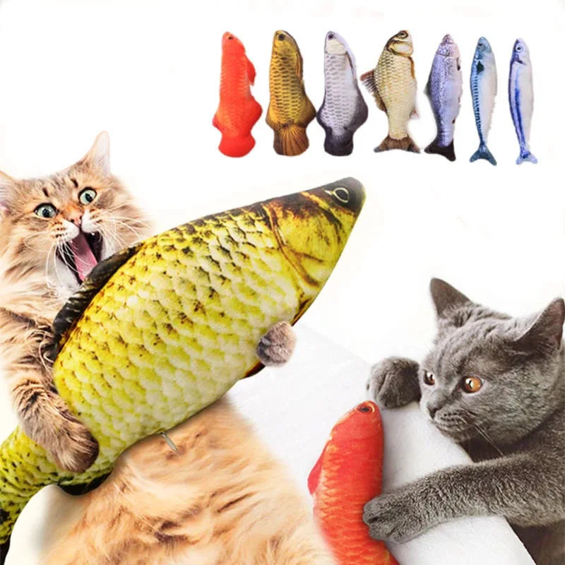Pet Cat Favor Fish Toy Stuffed Fish Shape Cat Scratch Board Scratching Post Plush Toys For Cat Pet Toy Pet Products Supplies