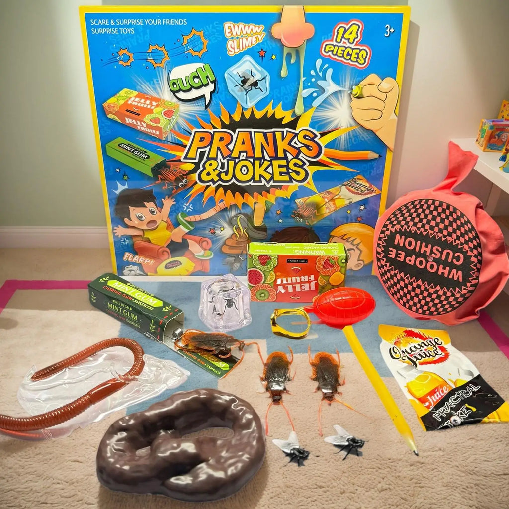 Joke Toy Kit April Fools Kids Prank Gadgets Box Realistic Cool Funny Stuff Parties Favors Festival Fun Surprises for Daily Life