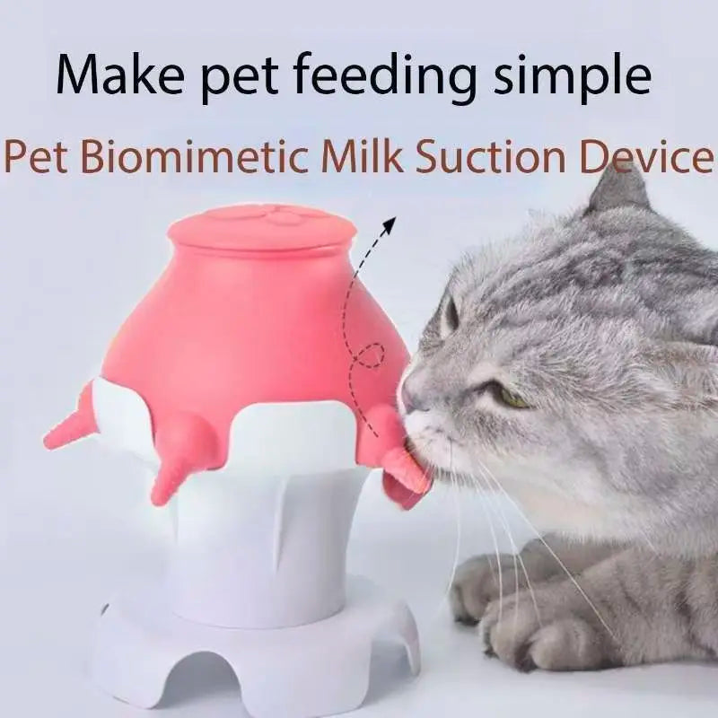 New Pet Milk Bottle with Mom-Like Nipple, Can Feed 4 Pets at Once, Also Works as a Feeder and Medicine Dispenser