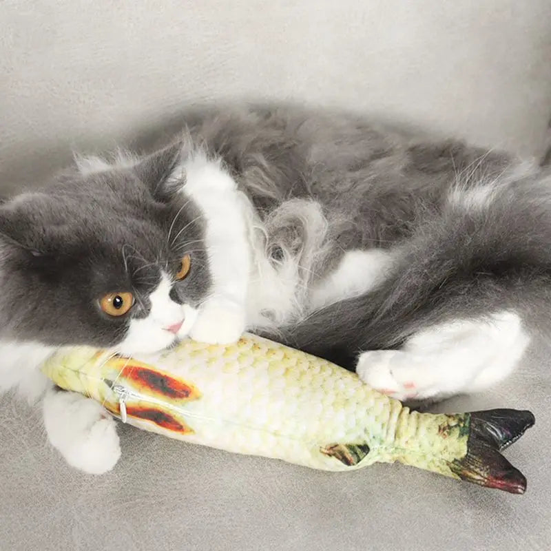 Pet Cat Favor Fish Toy Stuffed Fish Shape Cat Scratch Board Scratching Post Plush Toys For Cat Pet Toy Pet Products Supplies