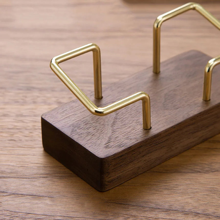 Wood Business Card Holder For Desk Wooden Business Memo Counter Accessories Tabletop Shelf For School Office Desktop Supplies