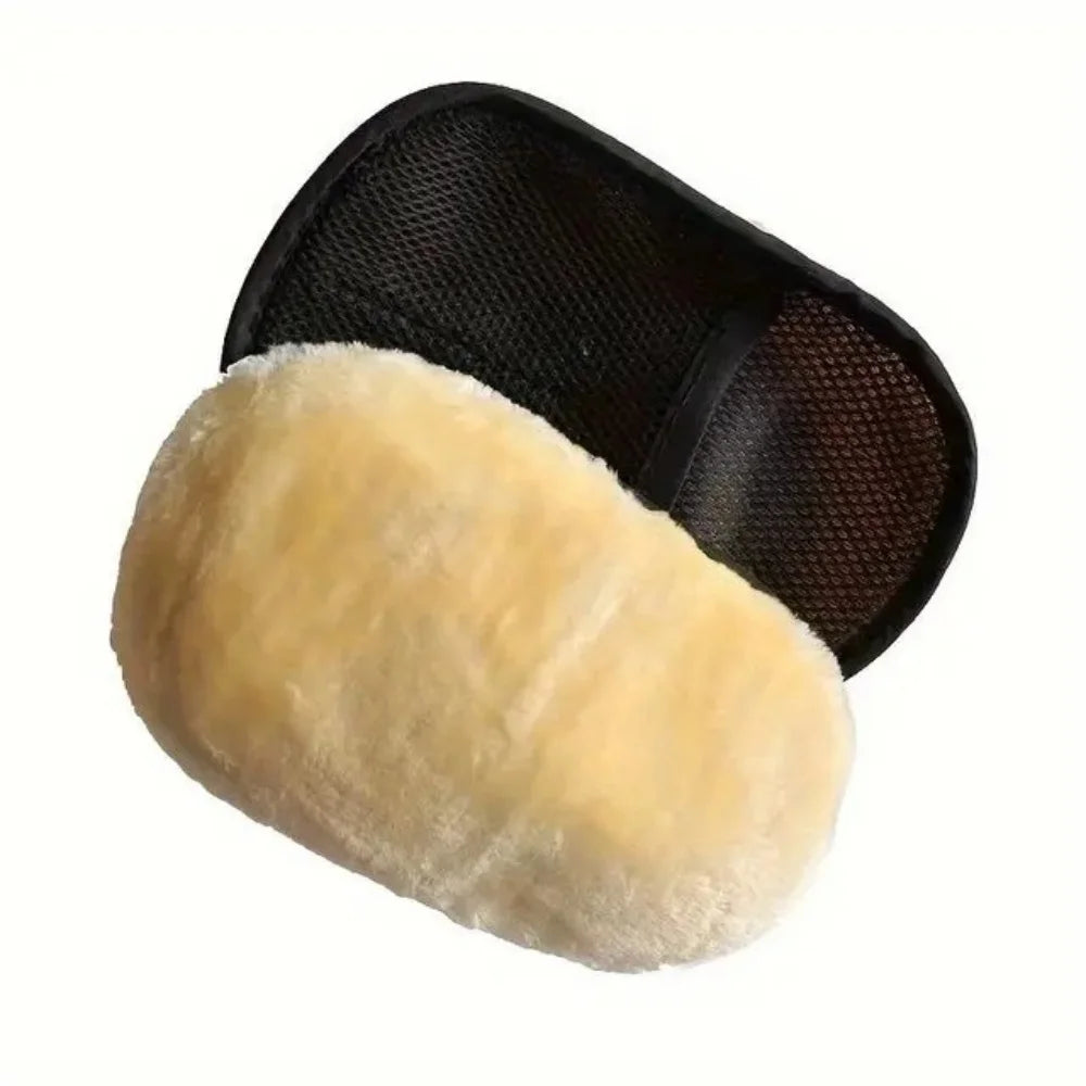 Car Washing Gloves Imitation Wool Plush Thickened Soft Lint Free Absorbent Waxing Polishing Car Motorcycle Clean Tool Reusable