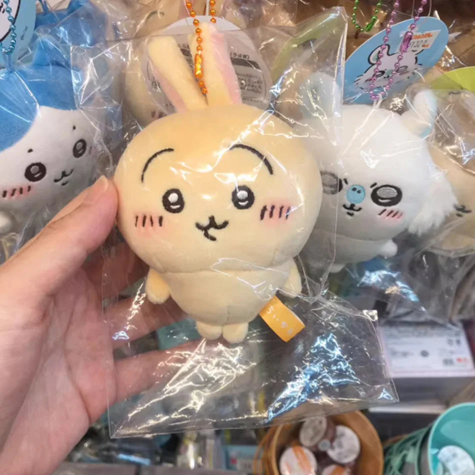 Chiikawa Anime 10cm Plush Doll Kawaii Usachi Keychain Hachiware Stuffed Pendent Cute Backpack Ornament Toy Gift