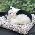 Simulated Cat Plush Toys for Kids Stuffed Animals Sleeping Cat with Touching Crying Sound Children Room Decoration Birthday Gift