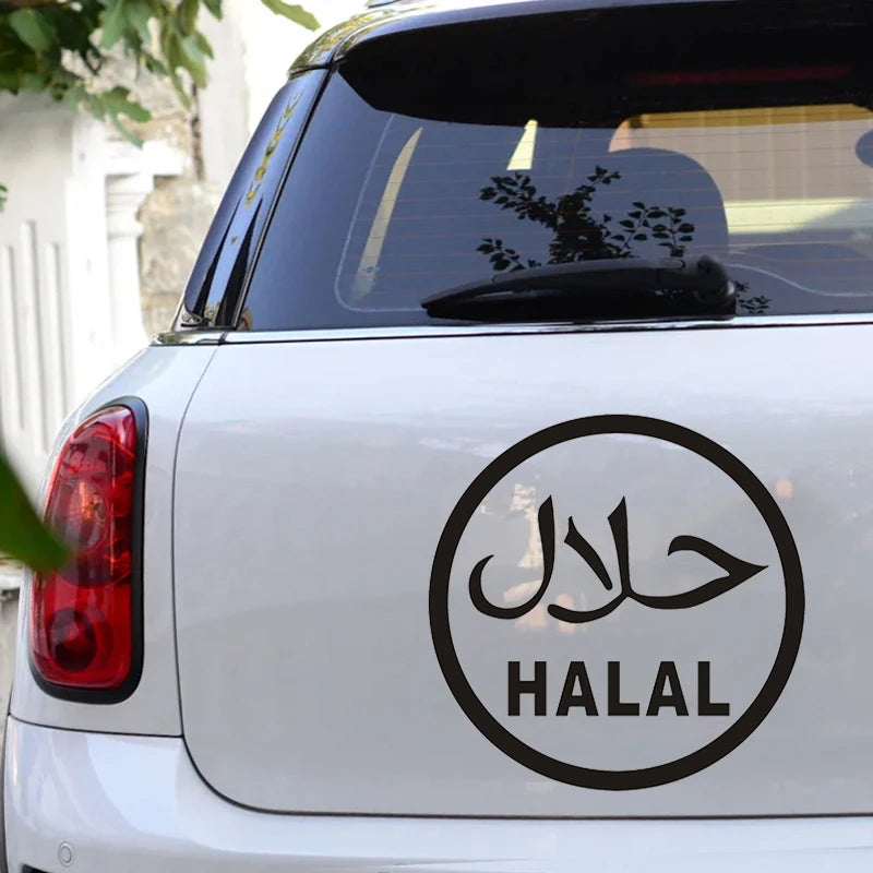 S62581# Halal Religion Text Car Sticker Waterproof Auto Decors for Bumper Rear Window