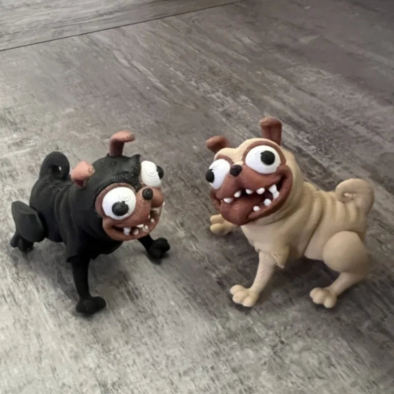 3D Printed Dog Toys Ornaments Decorative Habadog Joints Movable Creative Figurine Toys Prank Toys Funny Gift for Kids and Adults