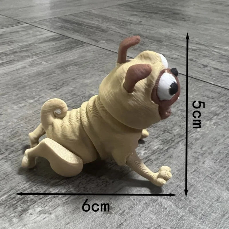 3D Printed Dog Toys Ornaments Decorative Habadog Joints Movable Creative Figurine Toys Prank Toys Funny Gift for Kids and Adults