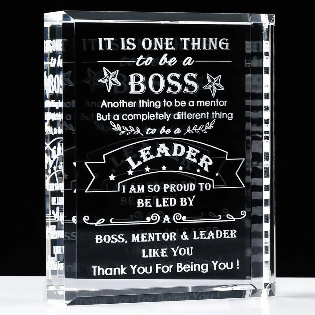 Office decoration for men and women - Thank you, boss, lady. Farewell gift for retirement, Christmas, birthday gift