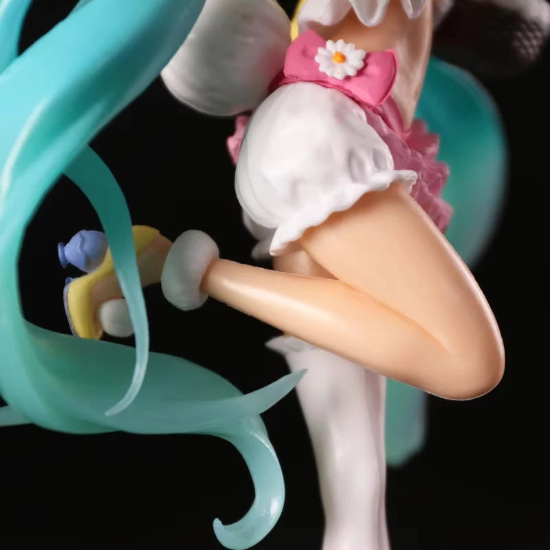 Adorable 23CM Hatsune Miku PVC Model Doll with Rabbit Ears - Perfect for Collectors and Gift Giving!