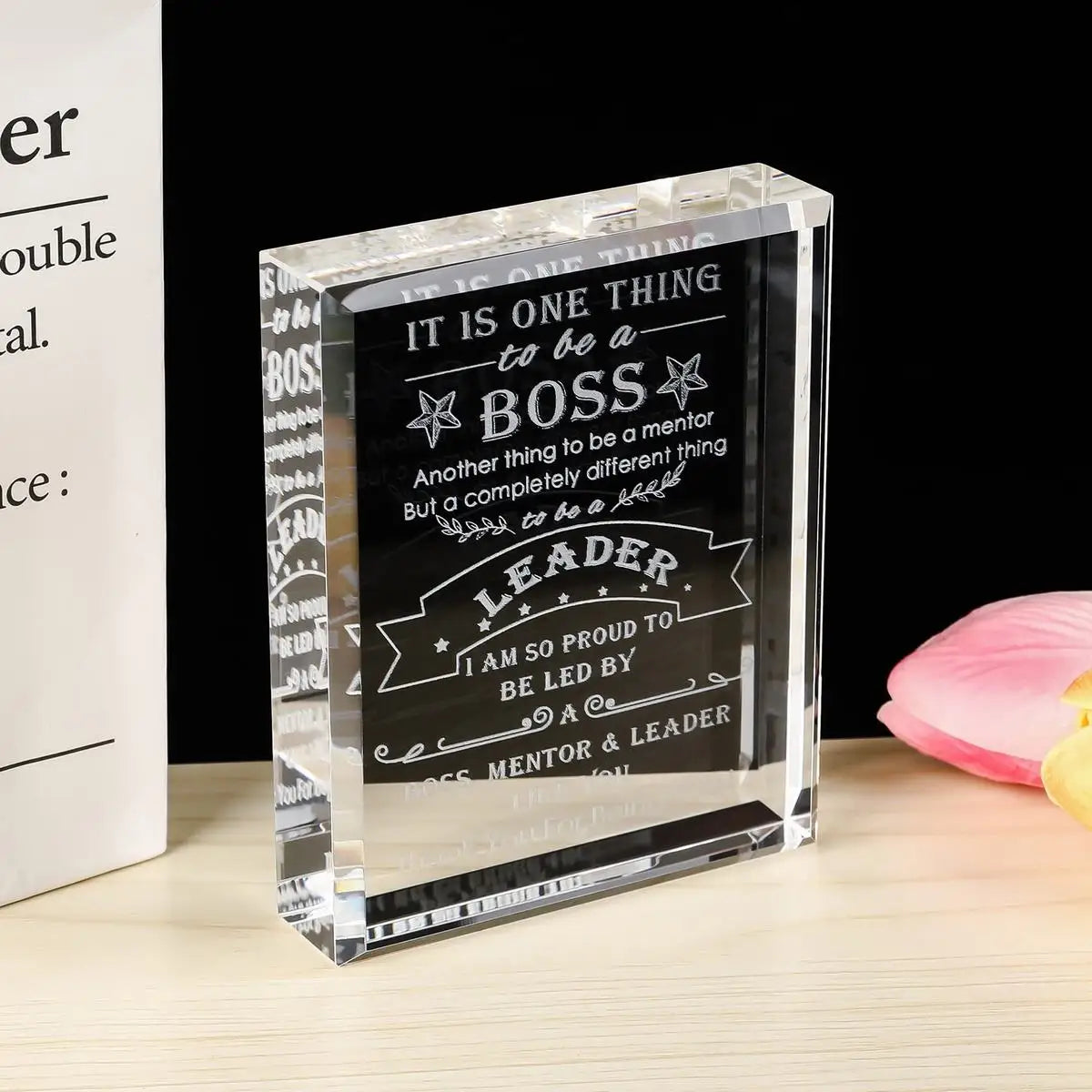 Office decoration for men and women - Thank you, boss, lady. Farewell gift for retirement, Christmas, birthday gift