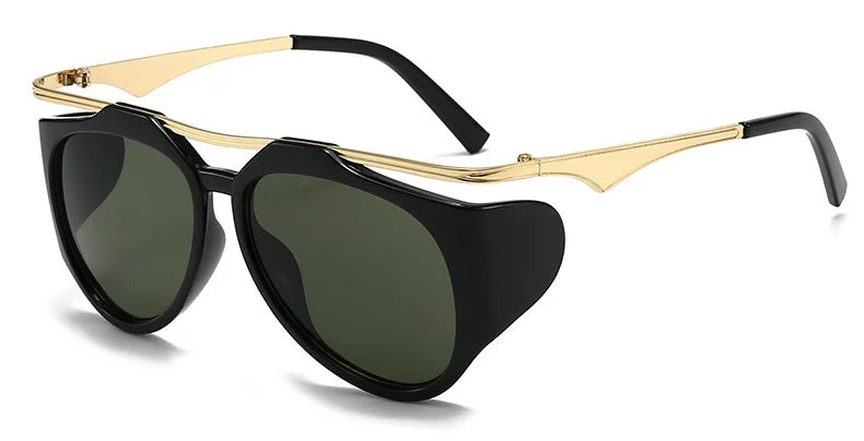 Unique Punk Sunglasses for Women Fashion Luxury Brand Unique Big Frame Round  Sun Glasses Outdoor Cycling Trendy Glasses Eyewear