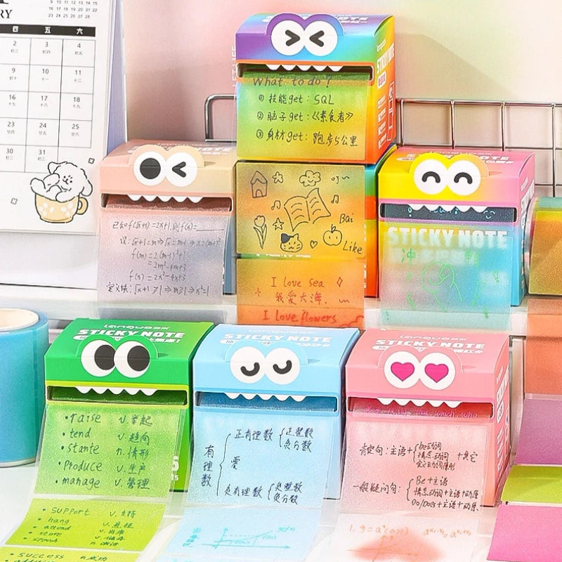 Office School Supplies Notes Student Children Cute Pearlescent Transparent Functional Stickers Gift Wholesale Lovely Memo Pad