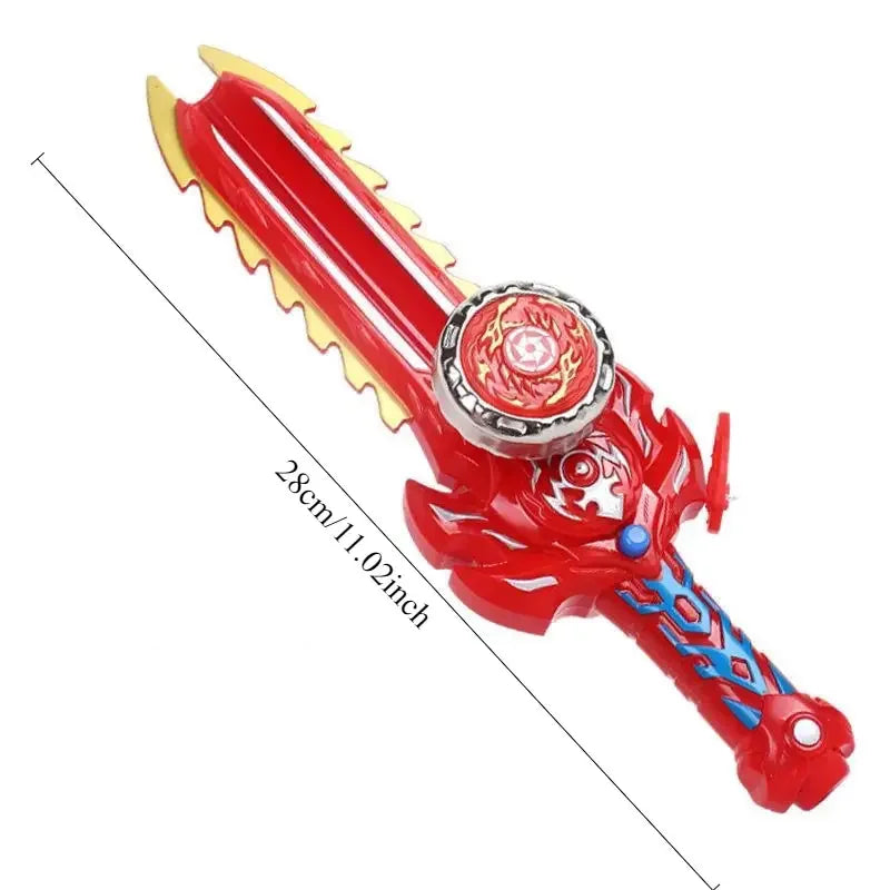 Kids Battle Gyro Toy Set - Sword-Shaped Launcher Spinning Tops, Multiplayer Interactive Game, Cool Sword & Gyro Combo Toy