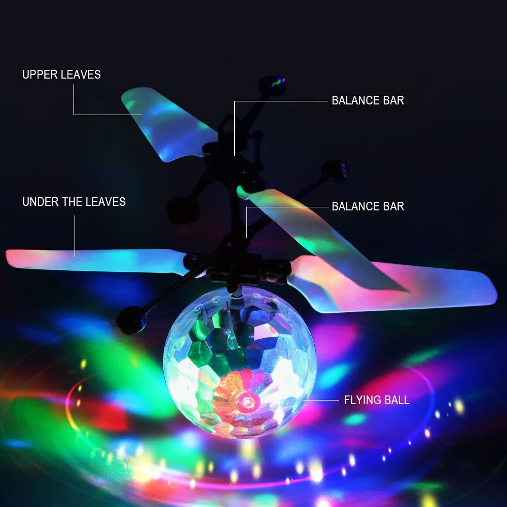 Unique Toy Gesture-controlled Colorful Luminous Crystal Ball Pendant Children's Unique Gift Remote-controlled Sensing Light Ball