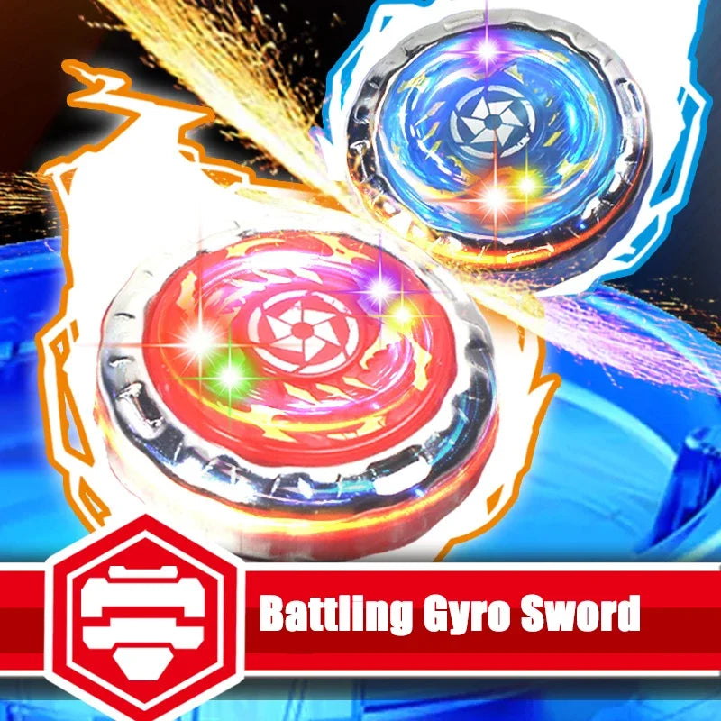 Kids Battle Gyro Toy Set - Sword-Shaped Launcher Spinning Tops, Multiplayer Interactive Game, Cool Sword & Gyro Combo Toy